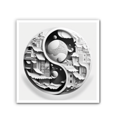 Elegant wrapped canvas featuring swirling designs.